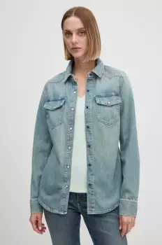 Джинсовая рубашка Tommy Hilfiger, синий