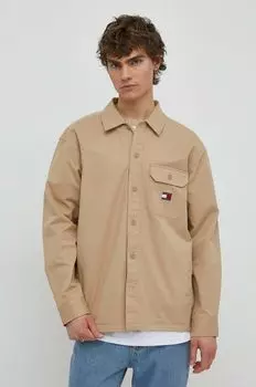 Джинсовая рубашка Tommy Jeans, бежевый