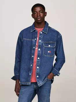 Джинсовая рубашка Tommy Jeans Loose fit, синий