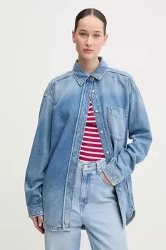 Джинсовая рубашка Tommy Jeans, синий