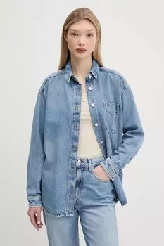 Джинсовая рубашка Tommy Jeans, синий