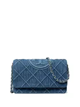 Джинсовая сумка через плечо Fleming Soft Tory Burch, синий