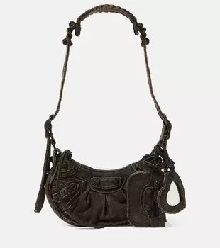 Джинсовая сумка на плечо le cagole xs Balenciaga, черный