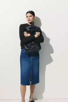 Джинсовая юбка H&M, синий