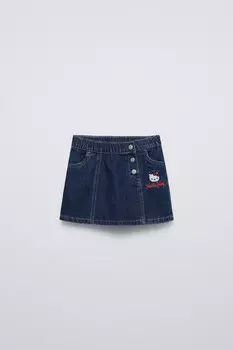Джинсовая юбка hello kitty ZARA, синий