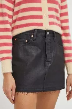 Джинсовая юбка Levi's, черный