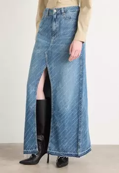 Джинсовая юбка LONG SKIRT BOSS, синий