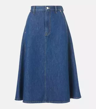 Джинсовая юбка миди Gucci, Dark Blue