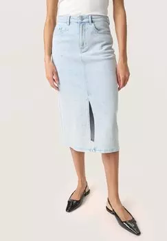 Джинсовая юбка ROMY - Pencil skirt Soaked in Luxury, цвет Medium Blue Denim
