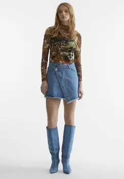 Джинсовая юбка SNWENDA SKIRT SOMETHINGNEW, цвет medium blue denim
