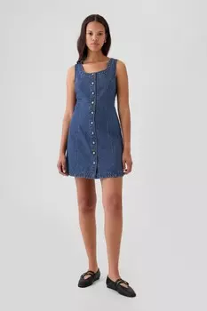 Джинсовое мини платье Gap, синий