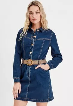 Джинсовое платье AUS GEGRTETEM Cache Cache, цвет denim stone