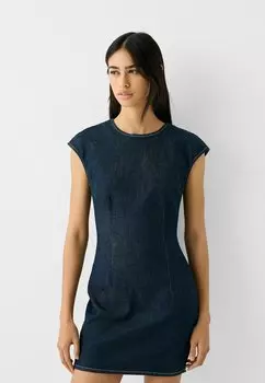 Джинсовое платье Bershka, темно-синий