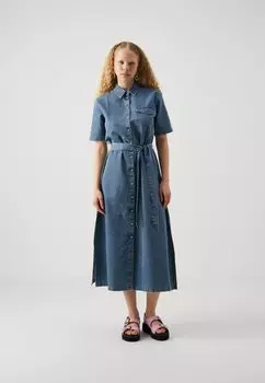 Джинсовое платье JDYTRIXIE MIDI SHIRT DRESS, цвет medium blue denim