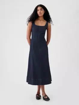 Джинсовое платье макси Gap, синий