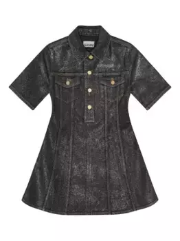 Джинсовое платье мини GANNI, черный