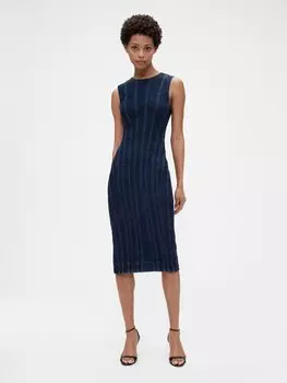 Джинсовое платье STUDIO SEAMED DRESS DARK THOMAS GAP, черный
