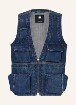 Джинсовой жилет G-Star Raw, синий