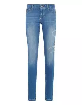 Джинсовые джеггинсы PHILIPP PLEIN, цвет amazon