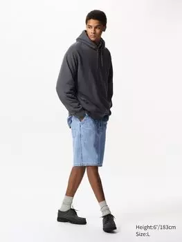 Джинсовые рабочие шорты Uniqlo, синий