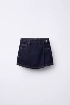 Джинсовые шорты- бермуды ZARA, синий