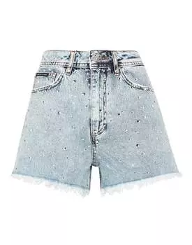 Джинсовые шорты Crystal Rain PHILIPP PLEIN, синий