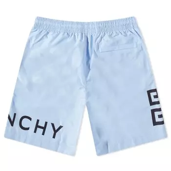 Джинсовые шорты для плавания с длинным логотипом 4G Givenchy, голубой