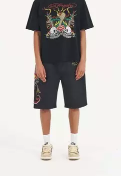Джинсовые шорты Ed Hardy, черный