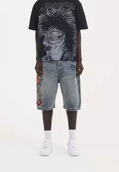 Джинсовые шорты Ed Hardy, синий