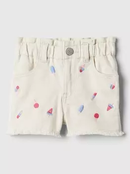 Джинсовые шорты Gap, бежевый