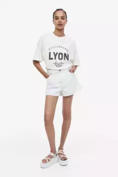 Джинсовые шорты H&M, белый