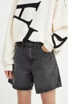 Джинсовые шорты HIGH BAGGY SHORT Levi's, черный