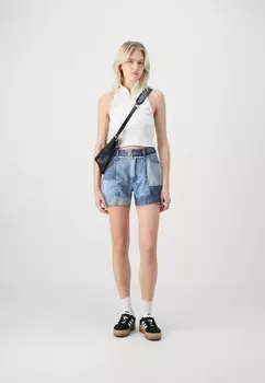 Джинсовые шорты Low Stride Patch Multi Shade GAP, синий