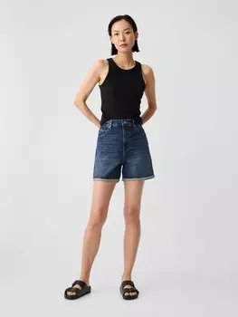 Джинсовые шорты миди Gap, синий