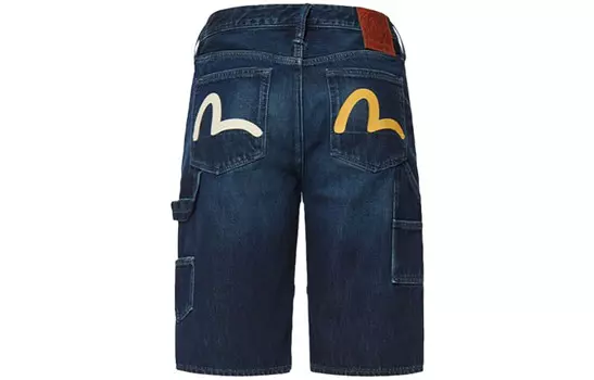 Джинсовые шорты мужские синие Evisu, синий
