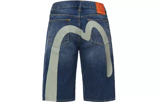 Джинсовые шорты мужские синие Evisu, синий