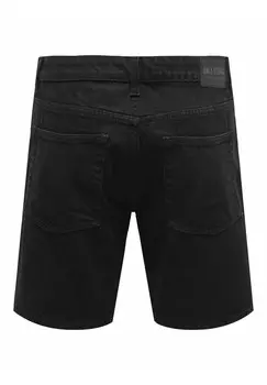 Джинсовые шорты NORMAL GESCHNITTEN MITTLERE TAILLE Only & Sons, черный деним