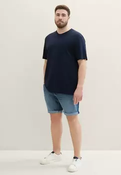 Джинсовые шорты PLUS TOM TAILOR, синий деним