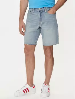 Джинсовые шорты прямого кроя Gap, синий