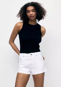 Джинсовые шорты PULL&BEAR, белый
