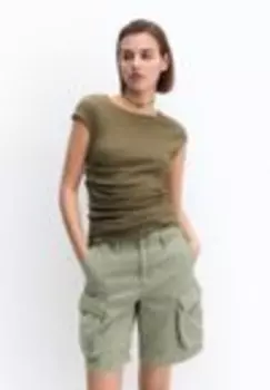Джинсовые Шорты Pull&Bear, хаки