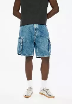 Джинсовые шорты PULL&BEAR, синий