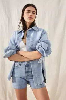 Джинсовые шорты скинни H&M, синий