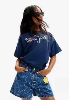 Джинсовые шорты Smiley Desigual, синий