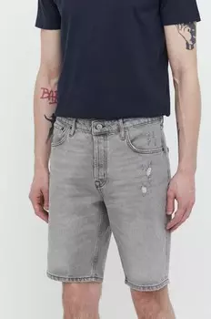 Джинсовые шорты Superdry, серый