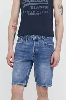 Джинсовые шорты Superdry, синий
