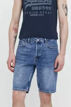 Джинсовые шорты Superdry, синий