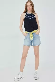 Джинсовые шорты Superdry, синий