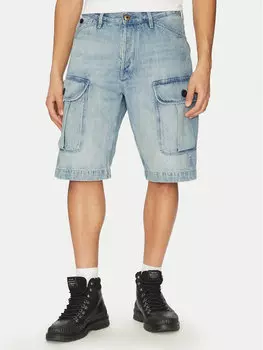 Джинсовые шорты свободного кроя Bend 3D Cargo D26528-D788 H119 G-Star Raw, голубой