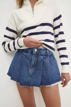 Джинсовые шорты-юбка Answear Lab, синий